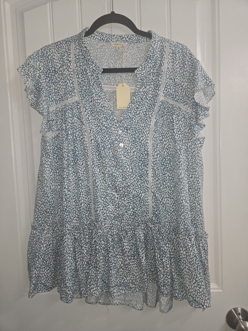 Jodifl Floral Ruffle Hem Top